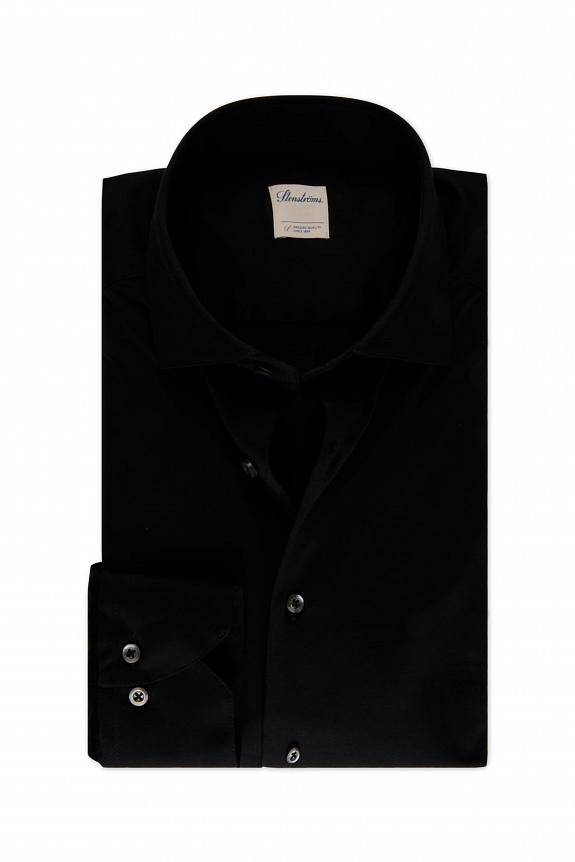 Stenströms Slimline Jersey Shirt Black-4